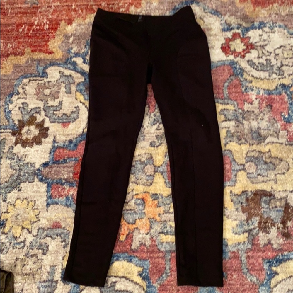 Black stretch leggings by Hue; only worn once.